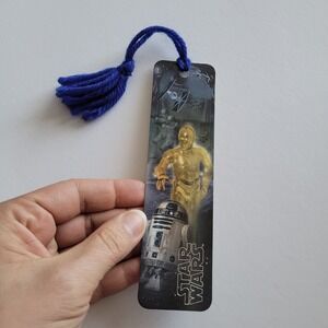 Vintage Y2K Star Wars Bookmark Droids C-3PO R2-D2 00/2002 Yarn Tassel CEBM-2130X